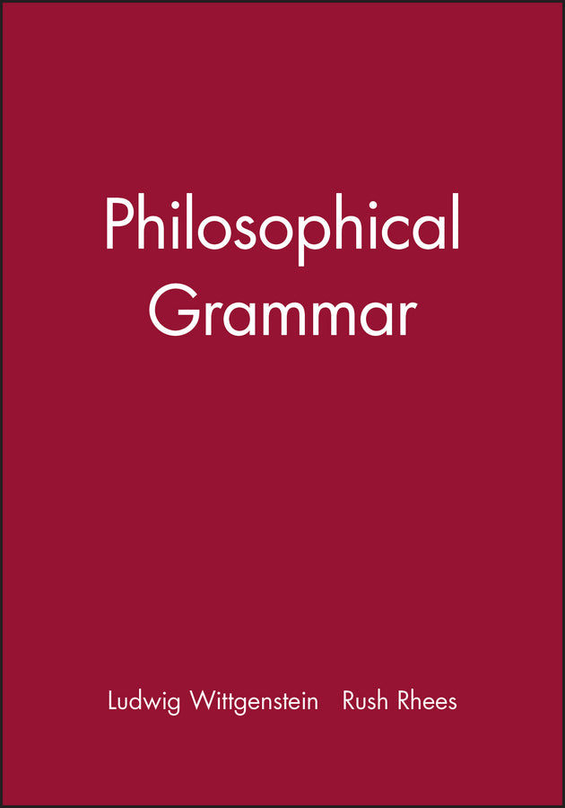Philosophical Grammar (Paperback / softback) 9780631118916