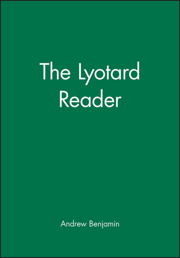 Lyotard Reader (Paperback / softback) 9780631163398