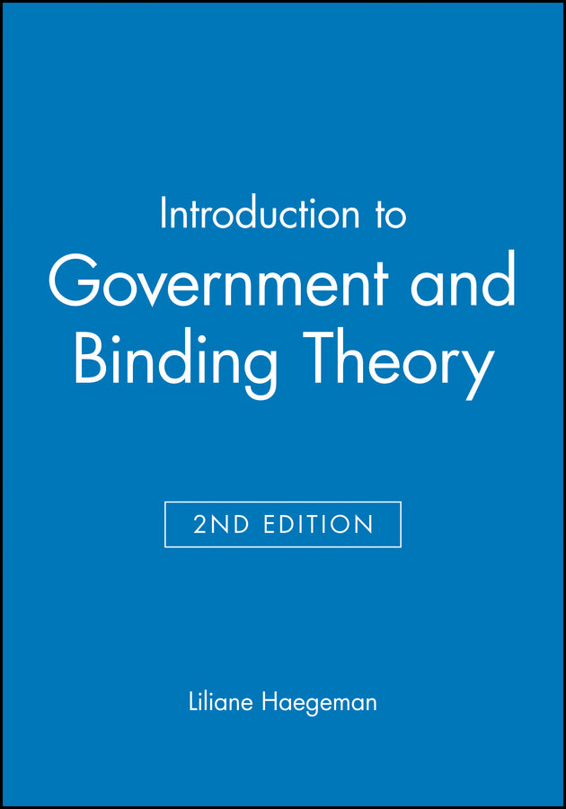 Introduction to Government and Binding Theory 2e (Paperback / softback) 9780631190677