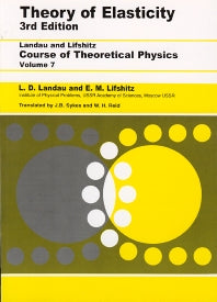 Theory of Elasticity; Volume 7 (Paperback) 9780750626330