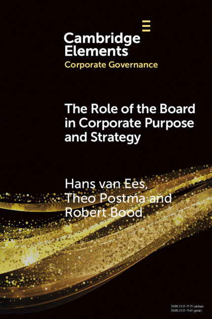 The Role of the Board in Corporate Purpose and Strategy (Paperback / softback) 9781009221085