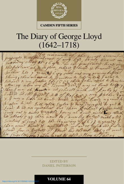 The Diary of George Lloyd: Volume 64, Part 1 (Hardback) 9781009323413