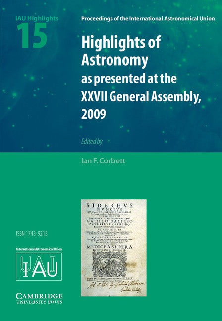 Highlights of Astronomy: Volume 15 (Hardback) 9781107005334