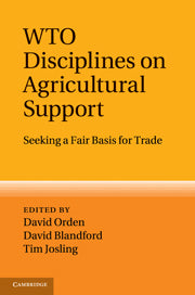 WTO Disciplines on Agricultural Support; Seeking a Fair Basis for Trade (Paperback / softback) 9781107417106