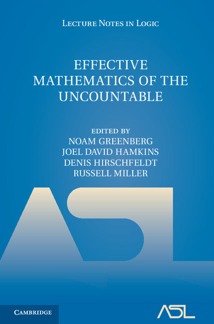 Effective Mathematics of the Uncountable (Hardback) 9781107014510