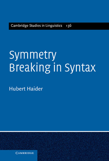 Symmetry Breaking in Syntax (Hardback) 9781107017757