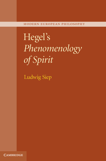 Hegel's Phenomenology of Spirit (Hardback) 9781107022355