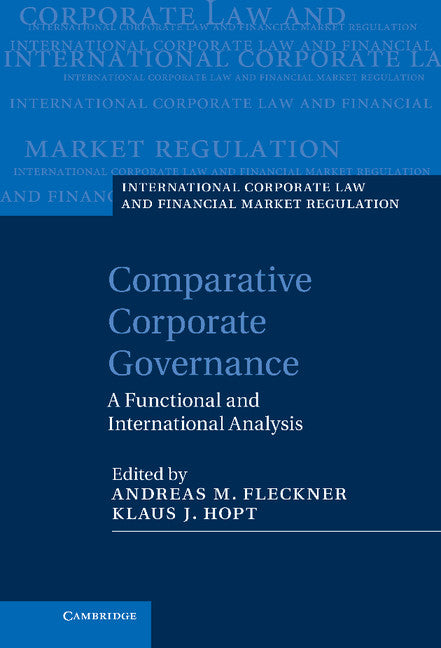 Comparative Corporate Governance; A Functional and International Analysis (Hardback) 9781107025110