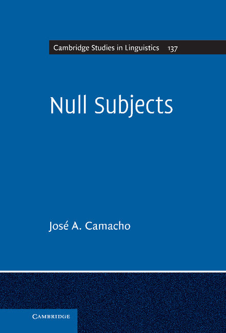 Null Subjects (Hardback) 9781107034105