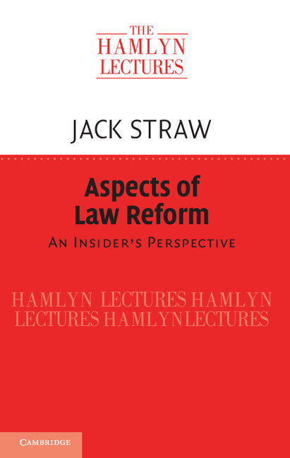 Aspects of Law Reform; An Insider's Perspective (Hardback) 9781107043022