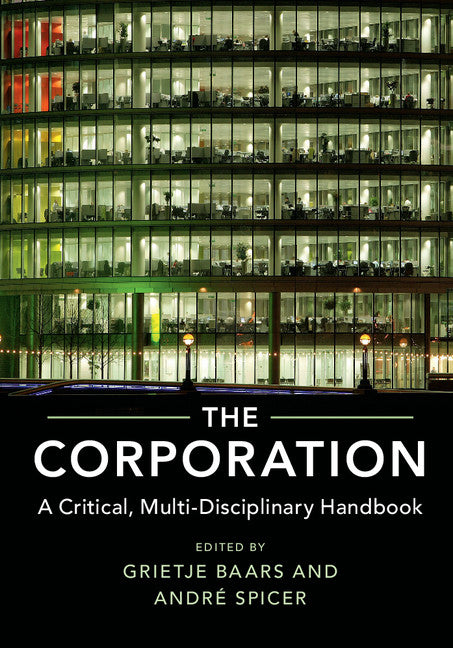 The Corporation; A Critical, Multi-Disciplinary Handbook (Hardback) 9781107073111