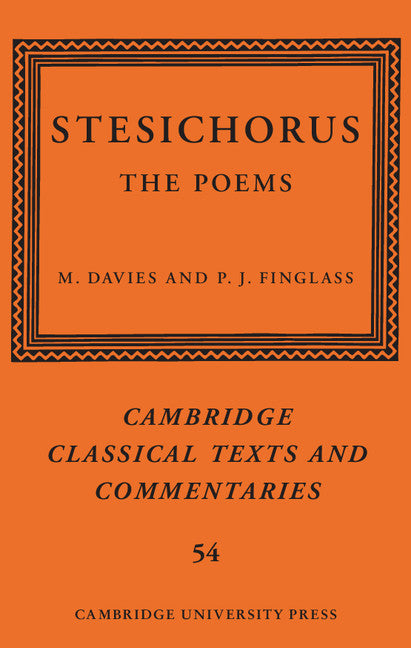 Stesichorus; The Poems (Hardback) 9781107078345