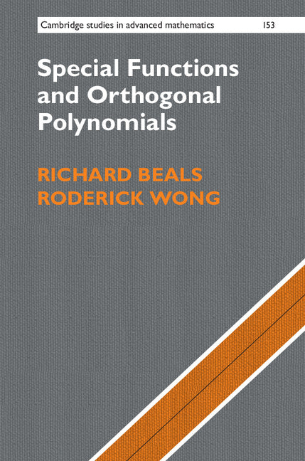 Special Functions and Orthogonal Polynomials (Hardback) 9781107106987