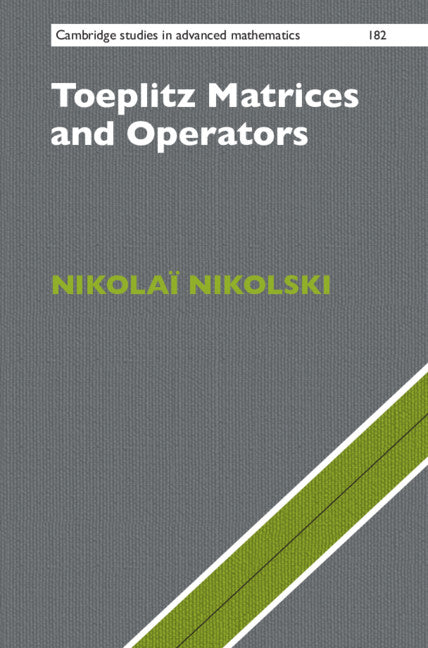 Toeplitz Matrices and Operators (Hardback) 9781107198500