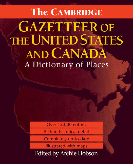 The Cambridge Gazetteer of the USA and Canada; A Dictionary of Places (Paperback / softback) 9781107402577