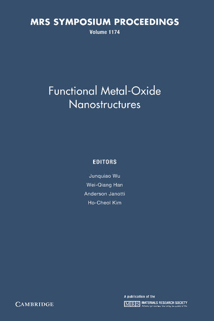 Functional Metal-Oxide Nanostructures: Volume 1174 (Paperback / softback) 9781107408241