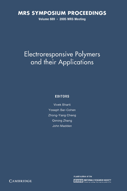 Electroresponsive Polymers and their Applications: Volume 889 (Paperback / softback) 9781107408890
