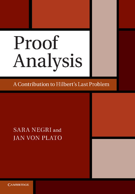Proof Analysis; A Contribution to Hilbert's Last Problem (Paperback / softback) 9781107417236