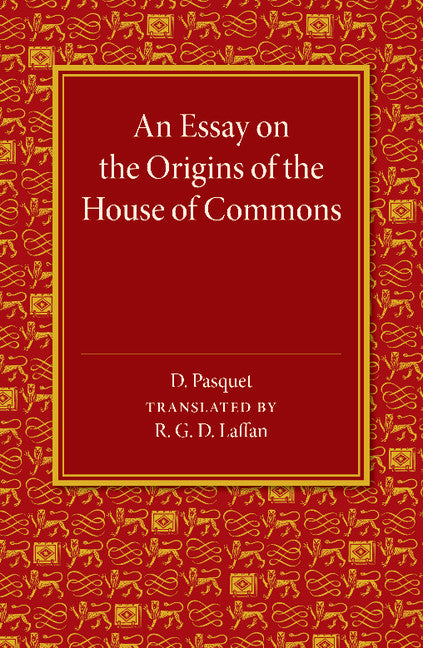 An Essay on the Origins of the House of Commons (Paperback / softback) 9781107425859