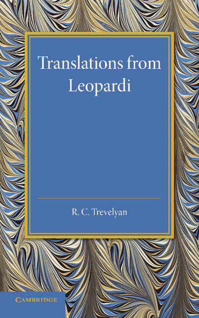 Translations from Leopardi (Paperback / softback) 9781107433083