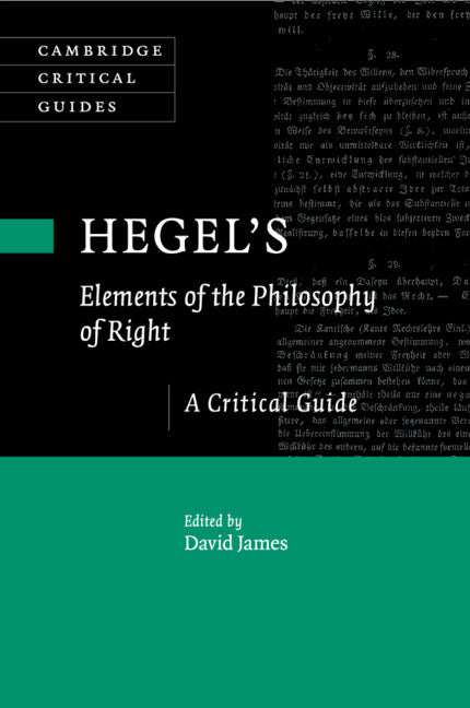 Hegel's Elements of the Philosophy of Right; A Critical Guide (Paperback / softback) 9781107434929