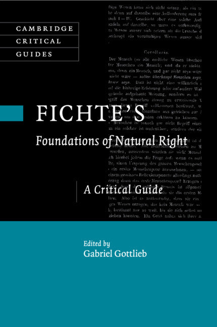 Fichte's Foundations of Natural Right; A Critical Guide (Paperback / softback) 9781107435070