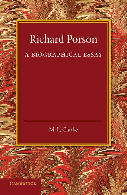 Richard Porson; A Biographical Essay (Paperback / softback) 9781107437654