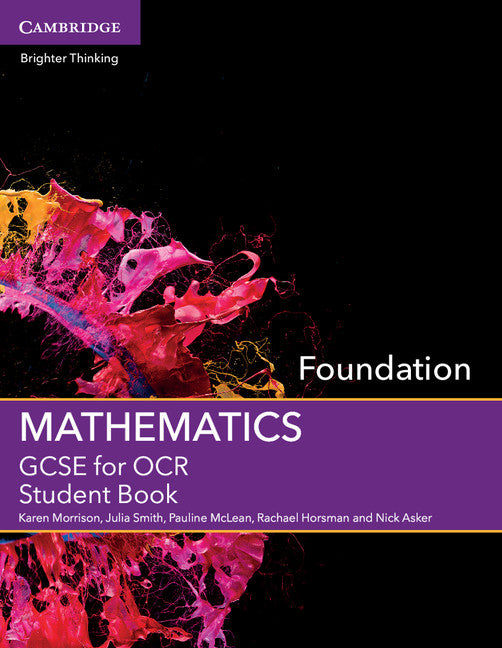 GCSE Mathematics for OCR Foundation Student Book (Paperback / softback) 9781107448094