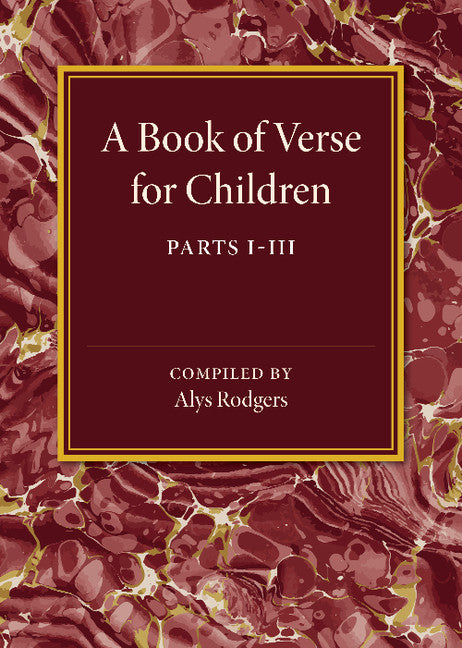 A Book of Verse for Children (Paperback / softback) 9781107487246