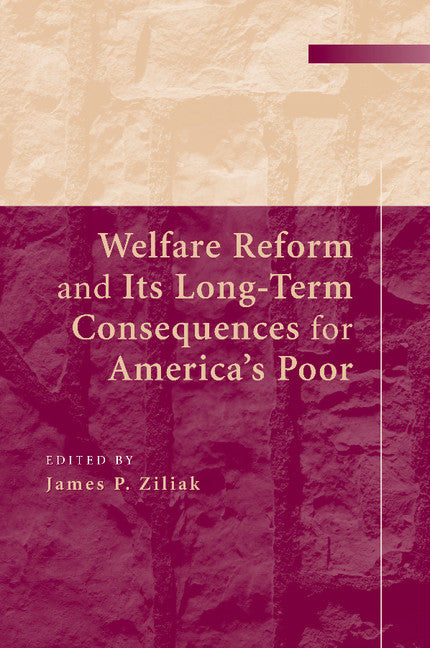 Welfare Reform and its Long-Term Consequences for America's Poor (Paperback / softback) 9781107507586