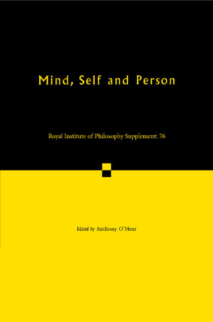 Mind, Self and Person (Paperback / softback) 9781107545663