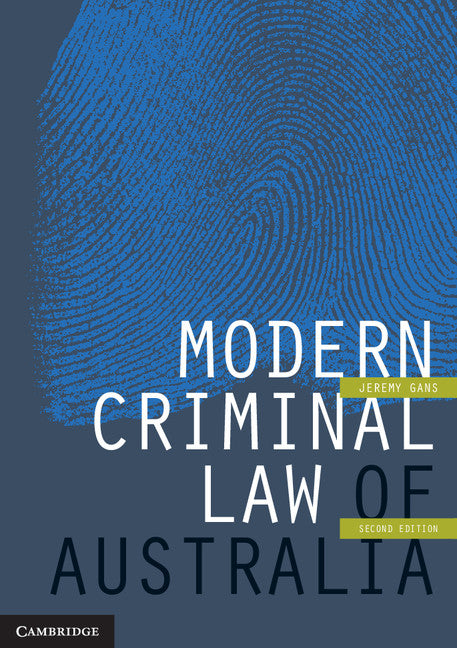 Modern Criminal Law of Australia (Paperback / softback) 9781107565975