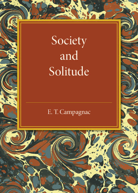 Society and Solitude (Paperback / softback) 9781107585911