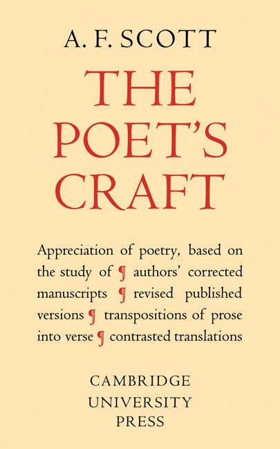 The Poet's Craft; A Course in the Critical Appreciation of Poetry (Paperback / softback) 9781107601277
