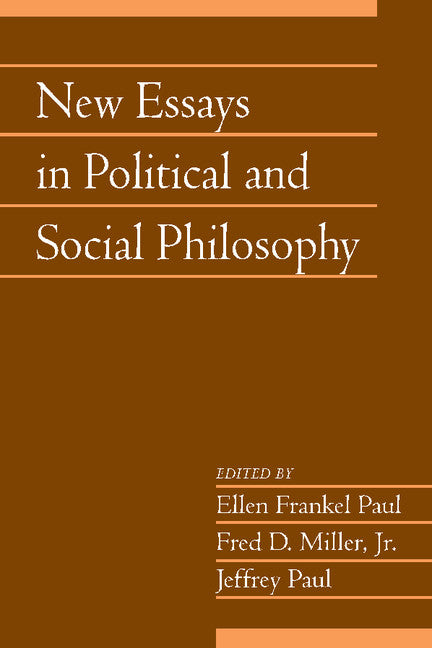 New Essays in Political and Social Philosophy: Volume 29, Part 1 (Paperback / softback) 9781107604537