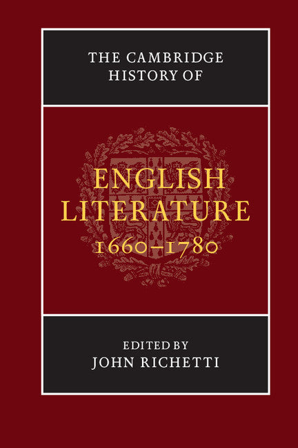 The Cambridge History of English Literature, 1660–1780 (Paperback / softback) 9781107604599