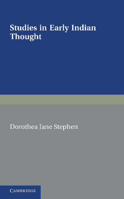 Studies in Early Indian Thought (Paperback / softback) 9781107605008