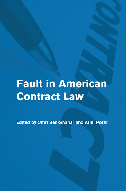 Fault in American Contract Law (Paperback / softback) 9781107612846