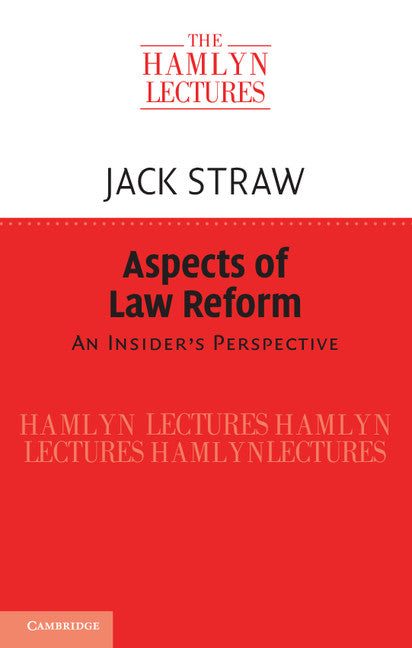 Aspects of Law Reform; An Insider's Perspective (Paperback / softback) 9781107618169