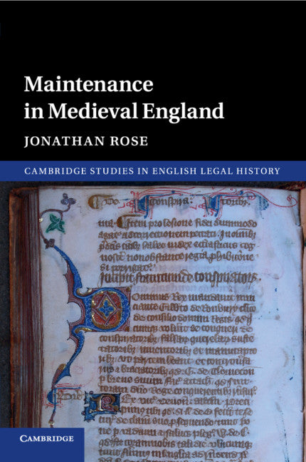 Maintenance in Medieval England (Paperback / softback) 9781107619791