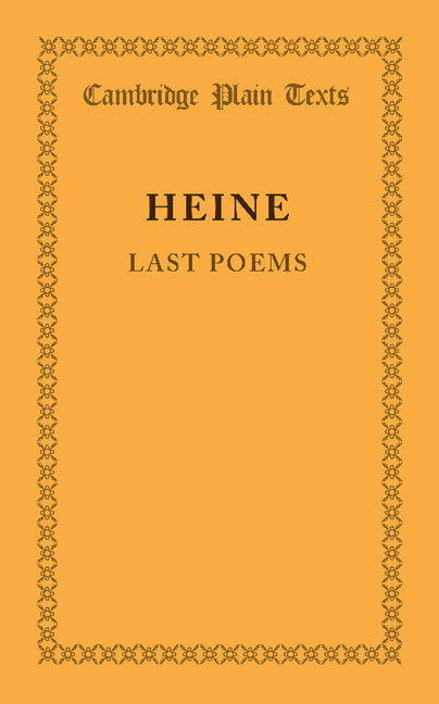Last Poems; Selected by William Rose (Paperback / softback) 9781107621077