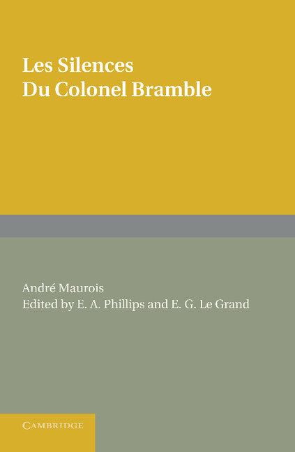 Les silences du Colonel Bramble (Paperback / softback) 9781107621114
