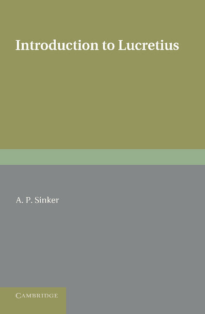 Introduction to Lucretius (Paperback / softback) 9781107621183