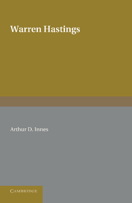 Warren Hastings (Paperback / softback) 9781107621763