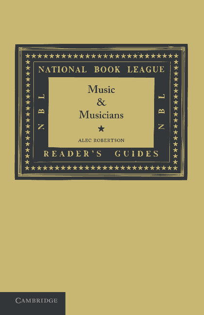Music and Musicians (Paperback / softback) 9781107622234