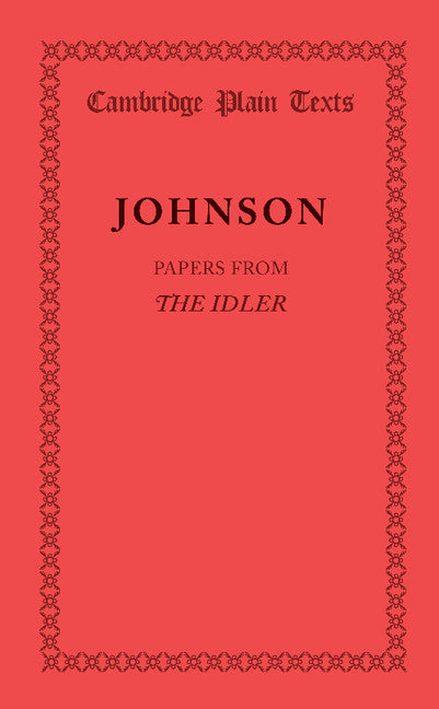 Papers from the Idler (Paperback / softback) 9781107624726