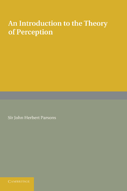 An Introduction to the Theory of Perception (Paperback / softback) 9781107626171