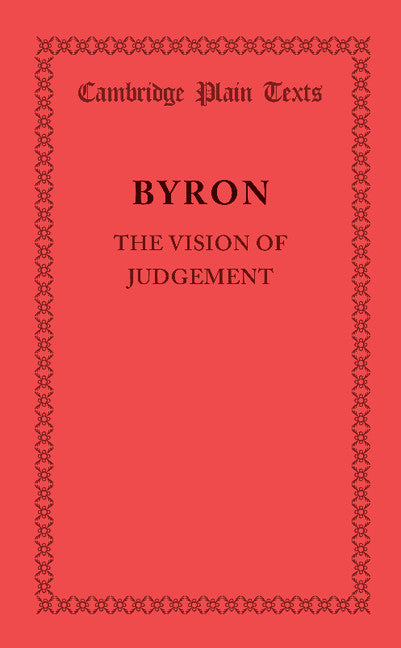 The Vision of Judgement (Paperback / softback) 9781107626485