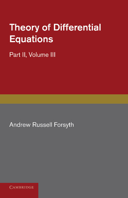 Theory of Differential Equations; Ordinary Equations, Not Linear (Paperback / softback) 9781107630123