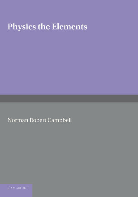 Physics; The Elements (Paperback / softback) 9781107630680